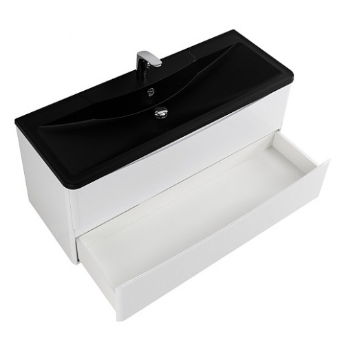 BelBagno Мебель для ванной Acqua 120 Bianco Lucido с раковиной BB1200/455-LV-ART-ALR-NERO