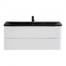BelBagno Мебель для ванной Acqua 120 Bianco Lucido с раковиной BB1200/455-LV-ART-ALR-NERO