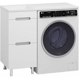 Misty Тумба с раковиной Байкал 100 L под стиральную машину белая