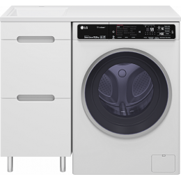 Misty Тумба с раковиной Байкал 100 L под стиральную машину белая