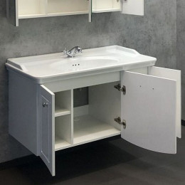 Comforty Тумба с раковиной Палини 100 подвесная белый