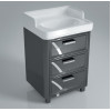 Kerama Marazzi Тумба под раковину Pompei 60, 3 ящика, черная