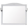 ASB-Woodline Мебель для ванной Салерно 105 белый (патина серебро), массив ясеня