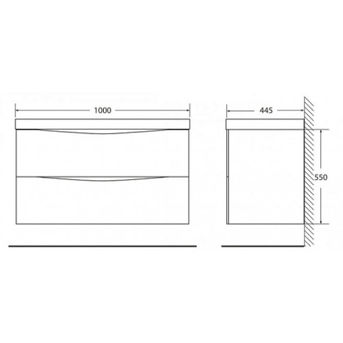 BelBagno Тумба с раковиной MARINO 1000 Rovere Grigio