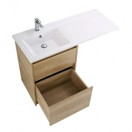 BelBagno Тумба с раковиной Kraft LVD 58 напольная Rovere Nebrasca Nature под стиральную машину левосторонняя