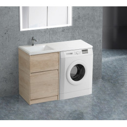 BelBagno Тумба с раковиной Kraft LVD 58 напольная Rovere Nebrasca Nature под стиральную машину левосторонняя