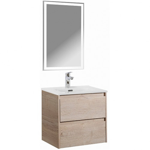 BelBagno Тумба с раковиной Kraft 50 подвесная Rovere Galifax Bianco