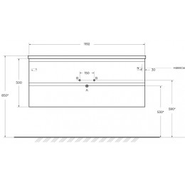 BelBagno Мебель для ванной Albano 120 подвесная Cemento Verona Grigio