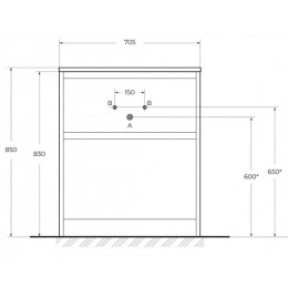 BelBagno Тумба с раковиной Kraft 39 70 напольная  Rovere Tabacco