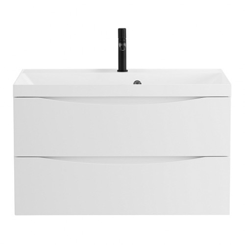 BelBagno Тумба с раковиной Marino 80 подвесная Bianco Opaco