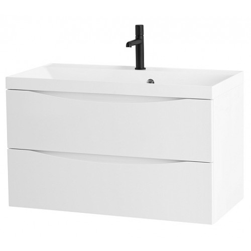 BelBagno Тумба с раковиной Marino 80 подвесная Bianco Opaco