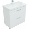 Aquanet Тумба с раковиной Ирис New 80 белая глянцевая