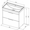 Aquanet Тумба с раковиной Ирис New 80 белая глянцевая
