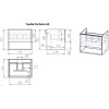 Dreja Тумба под раковину Perfecto 60 подвесная белая/дуб эврика