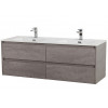 BelBagno Тумба с раковиной Kraft 120 подвесная 4 ящика Cemento Grigio двойная раковина
