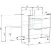Водолей Тумба под раковину Адель 80 ореховый дубослив светлый