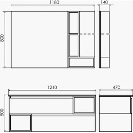 Comforty Мебель для ванной Турин 120M подвесная дуб бежевый