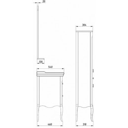 ASB-Woodline Мебель для ванной Модерн 85 антикварный орех
