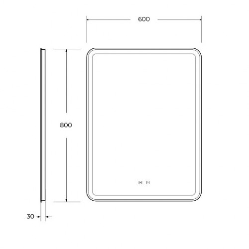 BelBagno Зеркало SPC-MAR-600-800-LED-TCH-SND