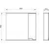 ASB-Mebel Зеркальный шкаф Вита 80 R белый/дуб золотой