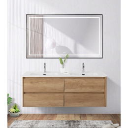 BelBagno Зеркало SPC-KRAFT-1400-800-LED-TCH-WARM-NERO