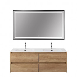 BelBagno Зеркало SPC-KRAFT-1400-800-LED-TCH-WARM-NERO