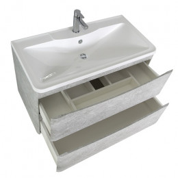 BelBagno Тумба с раковиной Acqua 100 подвесная Cemento Verona Grigio
