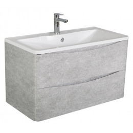 BelBagno Тумба с раковиной Acqua 100 подвесная Cemento Verona Grigio