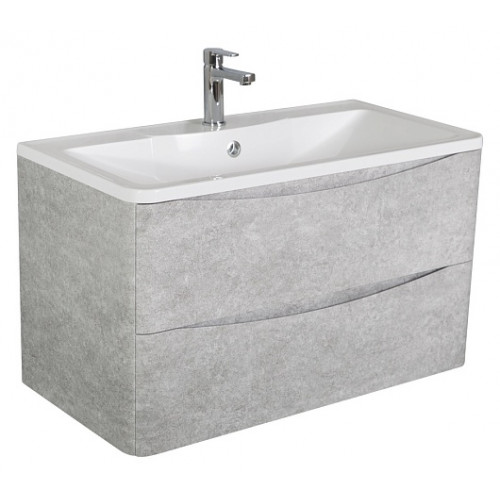BelBagno Тумба с раковиной Acqua 100 подвесная Cemento Verona Grigio
