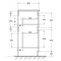 BelBagno Тумба с раковиной Kraft 39 80 напольная Bianco Opaco