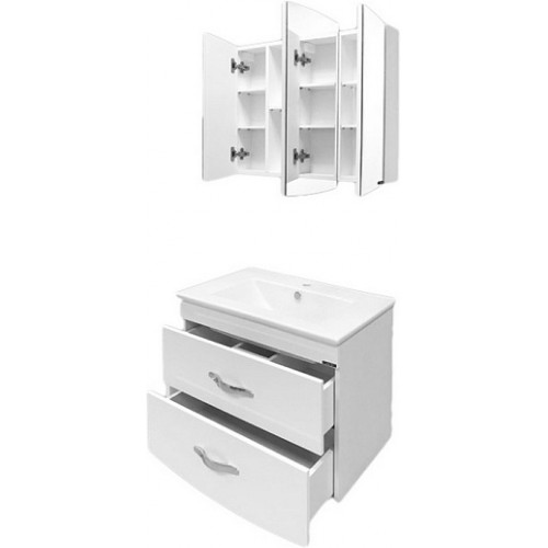 Comforty Мебель для ванной Лаура 75-2 подвесная белая