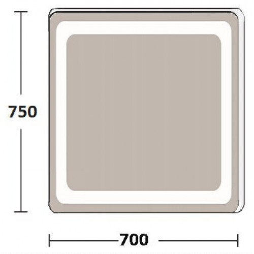 De Aqua Зеркало Смарт 7075 SMR 402 070