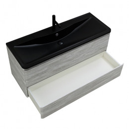 BelBagno Мебель для ванной Albano 120 подвесная Rovere Vintage Bianco с раковиной BB1200/455-LV-ART-ALR-NERO