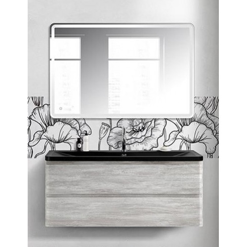 BelBagno Мебель для ванной Albano 120 подвесная Rovere Vintage Bianco с раковиной BB1200/455-LV-ART-ALR-NERO