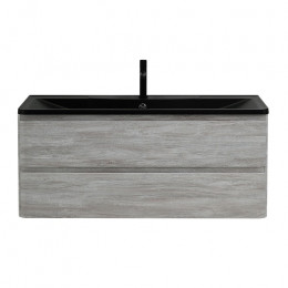 BelBagno Мебель для ванной Albano 120 подвесная Rovere Vintage Bianco с раковиной BB1200/455-LV-ART-ALR-NERO