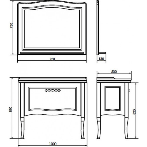 Comforty Зеркало Павия 100 белое