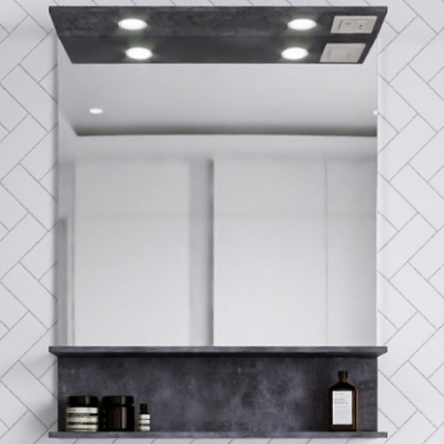 Бриклаер Зеркало для ванной Чили / Куба 70 цемент