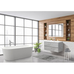 BelBagno Тумба с раковиной Albano-Cer 105 подвесная Cemento Verona Grigio