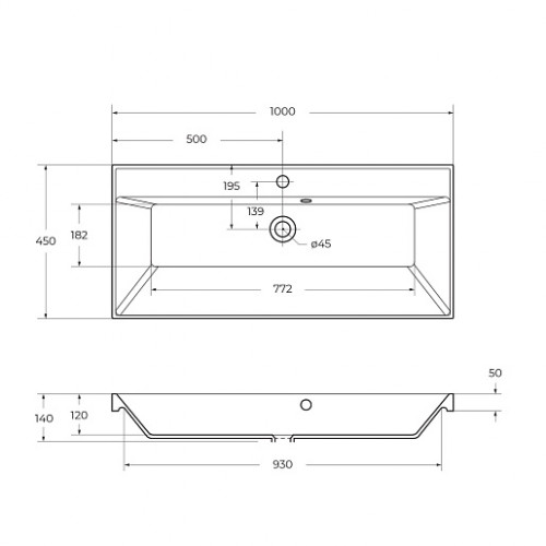 BelBagno Тумба с раковиной Vittoria 100 подвесная Bianco Lucido с раковиной BB1000/450-LV-ART-AST-NERO