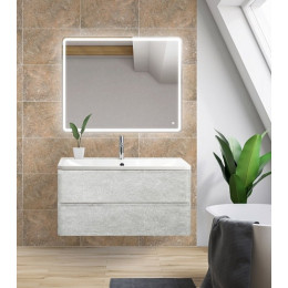 BelBagno Тумба с раковиной Albano 90 подвесная Cemento Verona Grigio