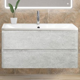 BelBagno Тумба с раковиной Albano 90 подвесная Cemento Verona Grigio