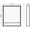 Comforty Зеркало Томари 70 дуб темно-коричневый