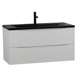 BelBagno Мебель для ванной Marino 100 Bianco Opaco с раковиной BB1000/445-LV-ART-PR-NERO