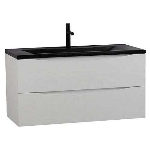 BelBagno Мебель для ванной Marino 100 Bianco Opaco с раковиной BB1000/445-LV-ART-PR-NERO