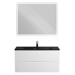 BelBagno Мебель для ванной Marino 100 Bianco Opaco с раковиной BB1000/445-LV-ART-PR-NERO
