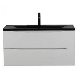 BelBagno Мебель для ванной Marino 100 Bianco Opaco с раковиной BB1000/445-LV-ART-PR-NERO