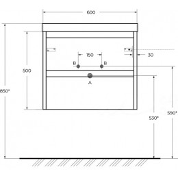 BelBagno Мебель для ванной Kraft 39 60 Cemento Grigio