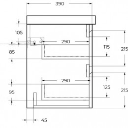 BelBagno Мебель для ванной Kraft 39 60 Cemento Grigio