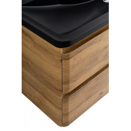 BelBagno Тумба с раковиной Albano 120 подвесная Rovere Rustico с раковиной BB1200/455-LV-ART-ALR-NERO