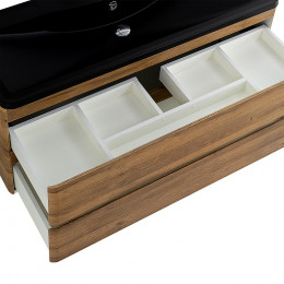 BelBagno Тумба с раковиной Albano 120 подвесная Rovere Rustico с раковиной BB1200/455-LV-ART-ALR-NERO